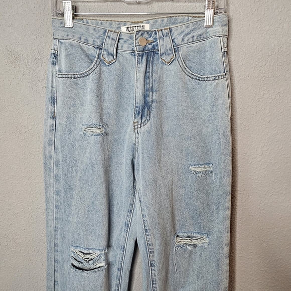 Western Gringa Bareback Jeans 28 / 36 Blue Bootcut Cowgirl Country Horseshoe - Picture 3 of 12